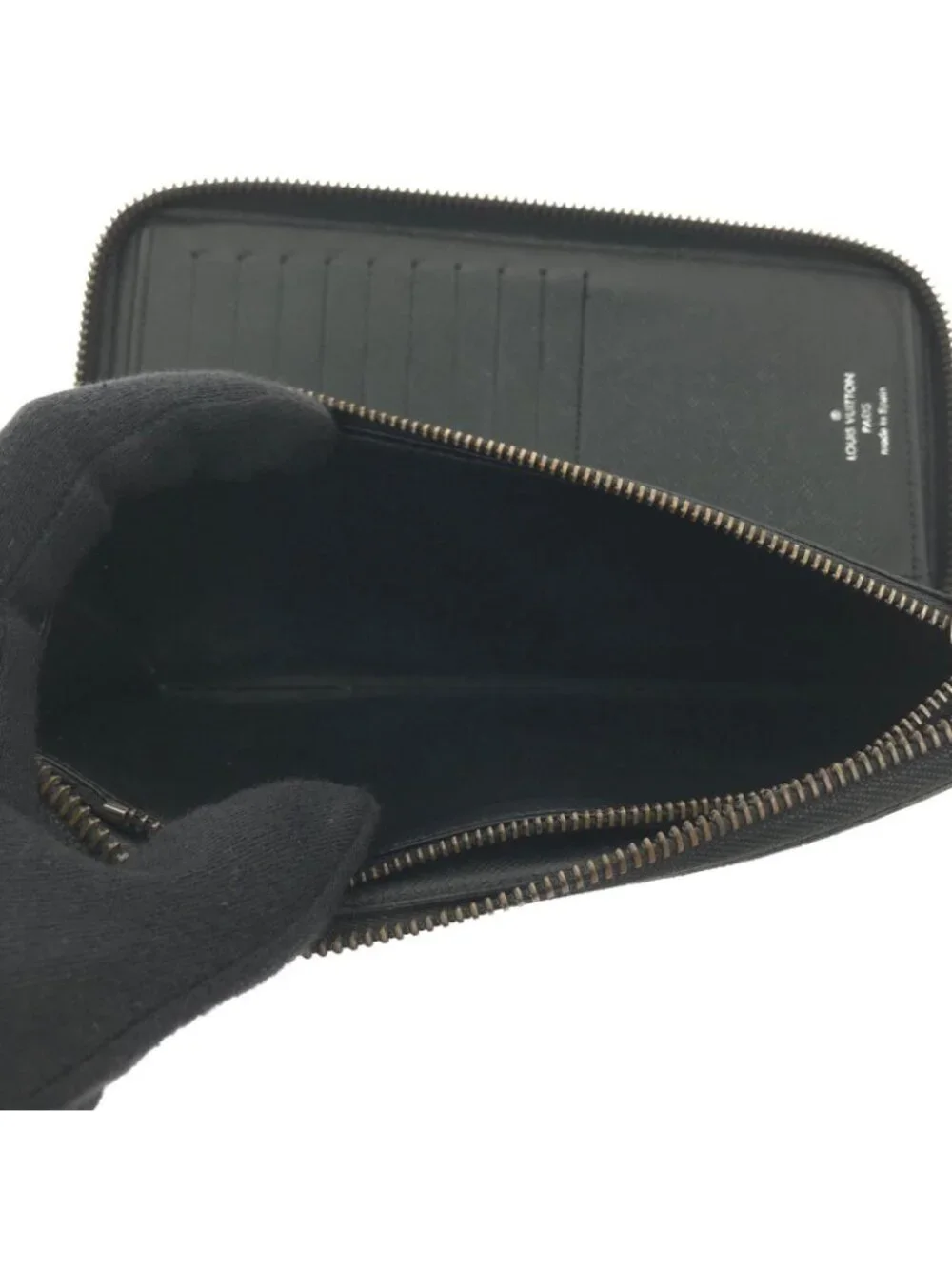 Louis Vuitton Wallet Monogram Eclipse Zippy Vertical Black